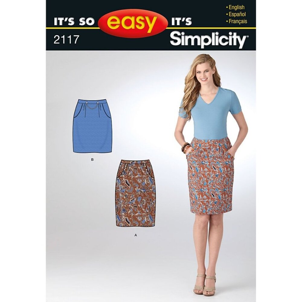 Simplicity 2117 Its So Easy Skirt Pattern Sizes‎ 8-18